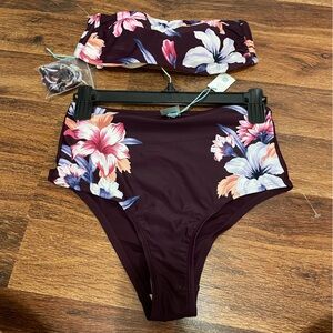New Kona Sol Floral Bikini Set